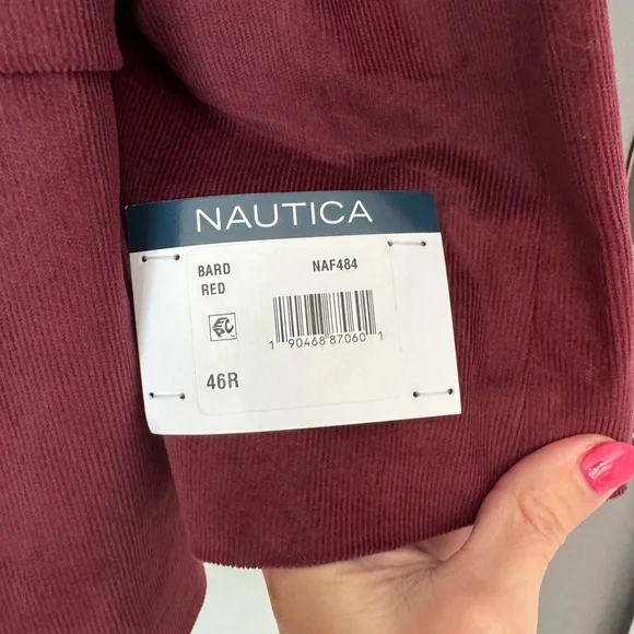 NauticaMen's Modern-Fit Solid Stretch Corduroy Elbow Patch Sport Coat